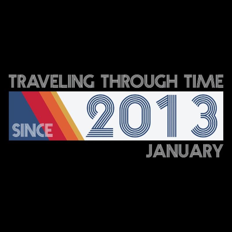 Conception drôle d'anniversaire de voyage dans le temps janvier 2013