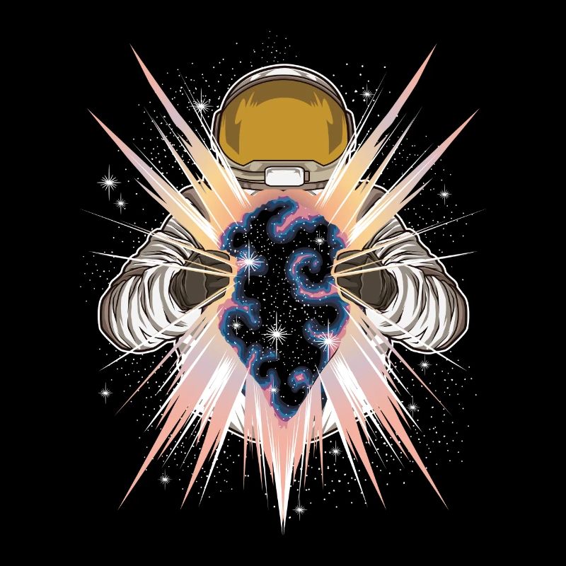 Space Light - Astronaut öffnet andere Dimension