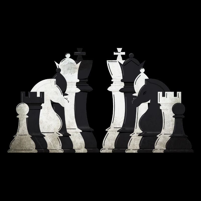 Chess pieces lineup