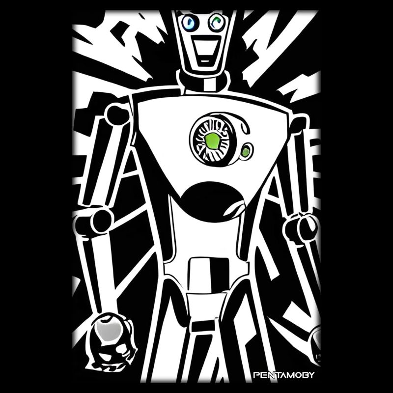 Roboter Comic Zukunft Cyborg Maschine Technik