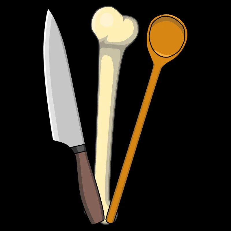 Fleisch Küche Kochlöffel Knochen Küchenmesser