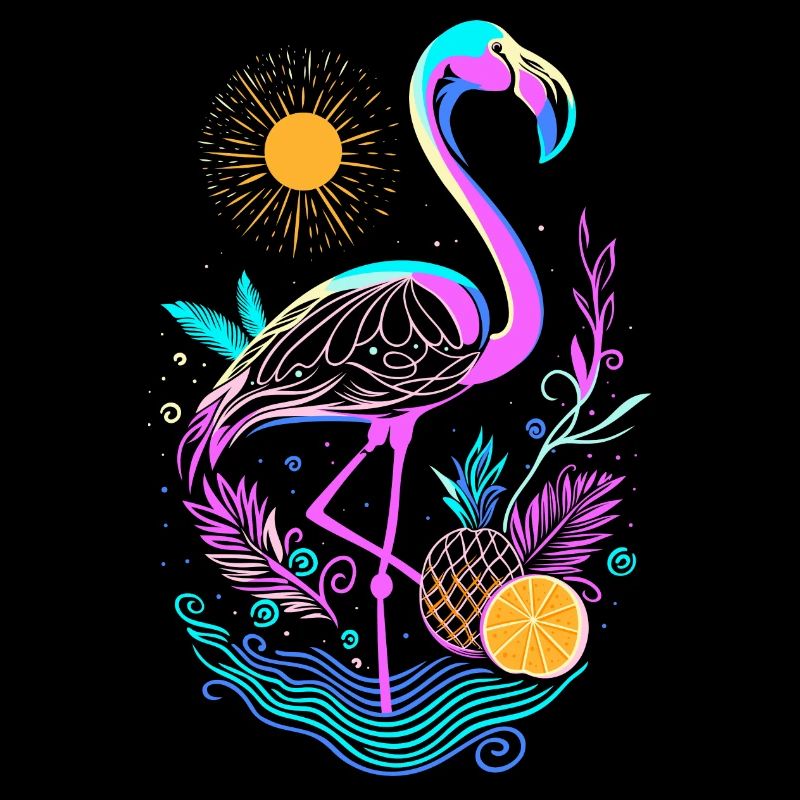 Flamingo Ananas Früchte