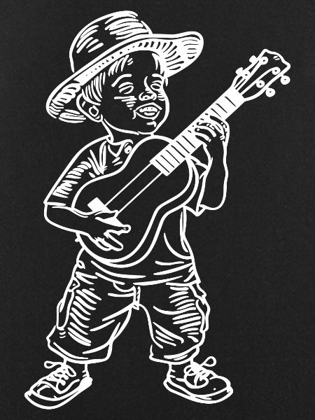 Ukulele Boy Drawing