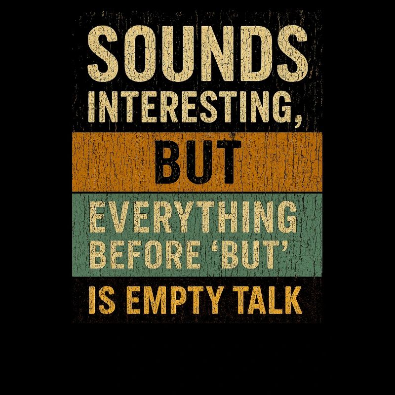 Empty Talk Motivational Quote Design