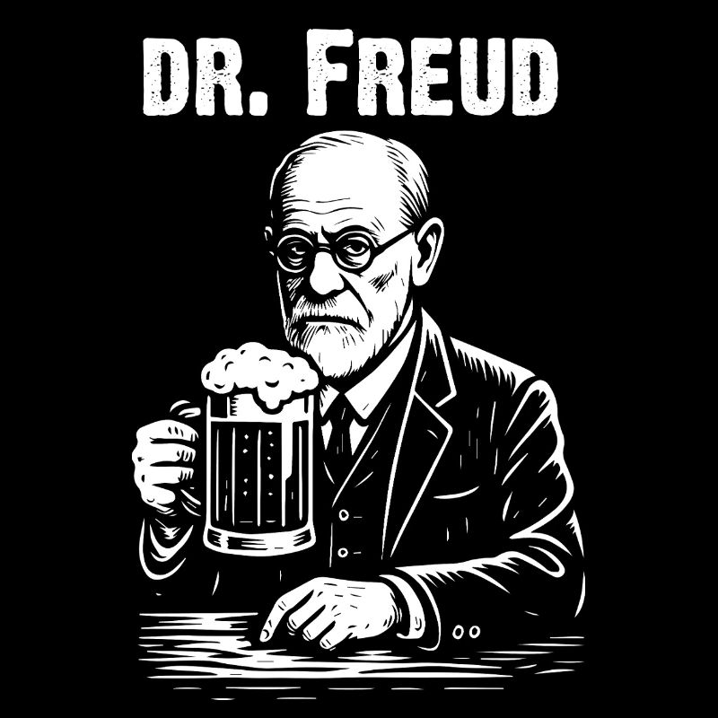 Dr. Freud mit Bierillustration
