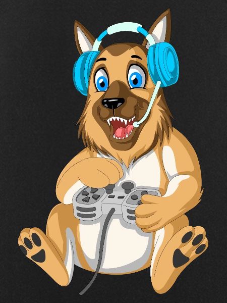 German Shepherd Gamer
