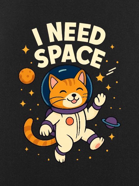 Cute Space Astronaut Cat