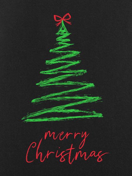 Green Christmas Tree Brush Style