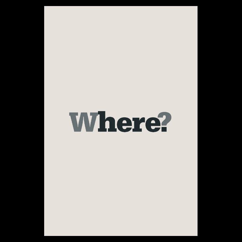 Où ? – Affiche minimaliste moderne