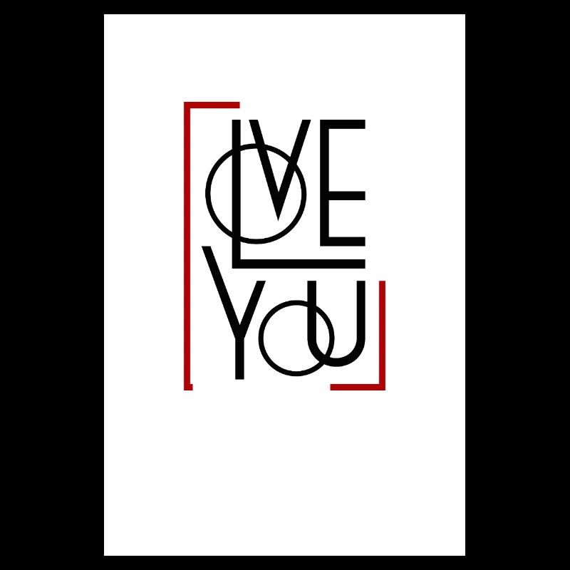 Love You Geometric Frame