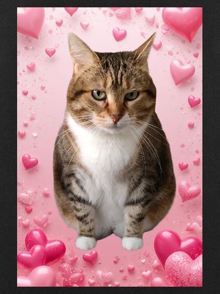 Missty Cat with Hearts