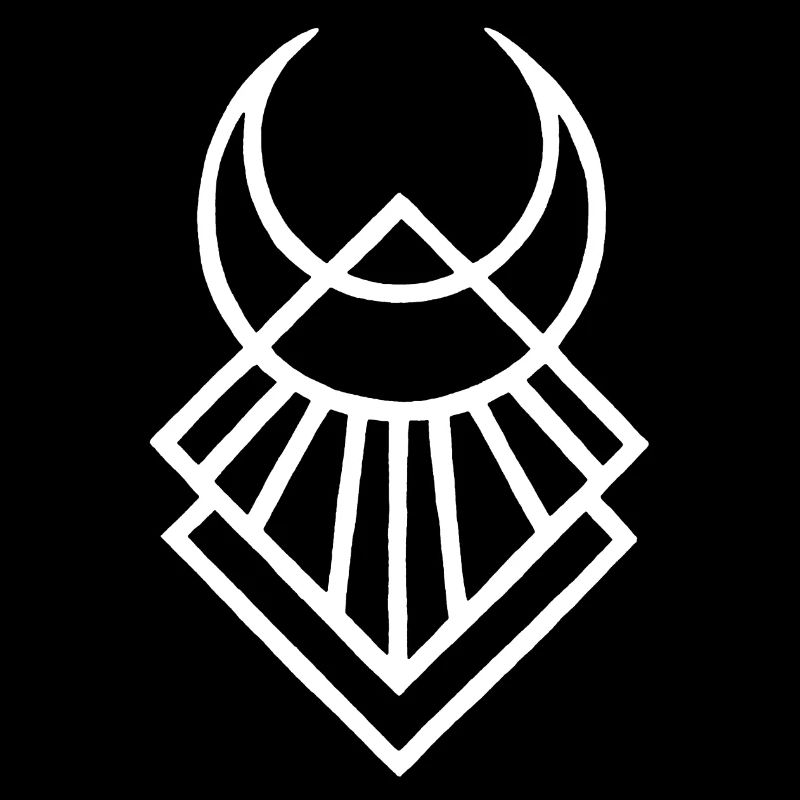 White Egyptian Lunar Symbol