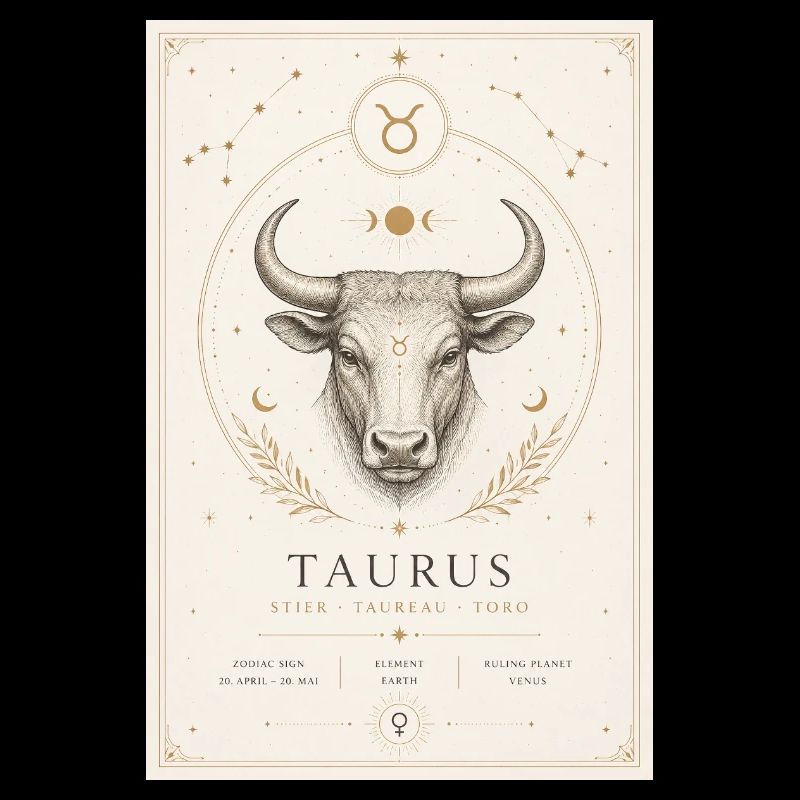 Stier Sternzeichen Kosmos-Illustration