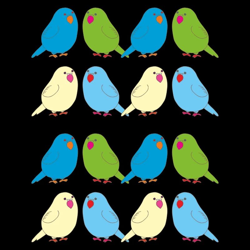 Perruches colorées