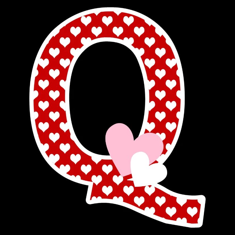 Buchstabe q Herz