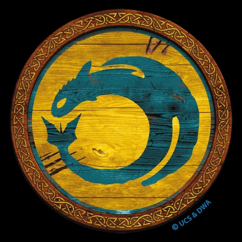 How To Train Your Dragon Logo on Shield