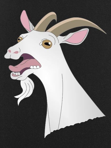 Crazy Funny Goat Cry Animal Horns Tänder