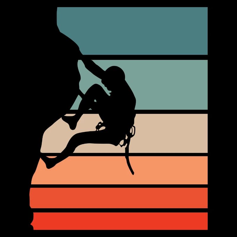 Climbing Retro Style Vintage