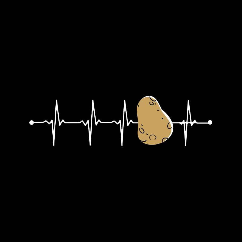 Potato mashed potatoes heartbeat pulse gift