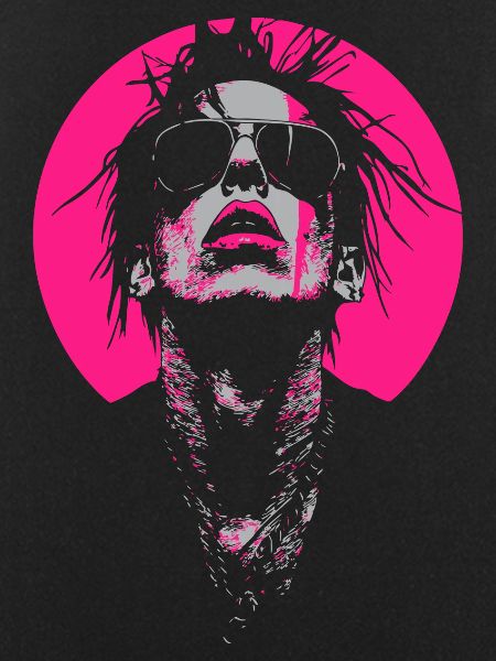 Cooler pinker Gothic-Typ