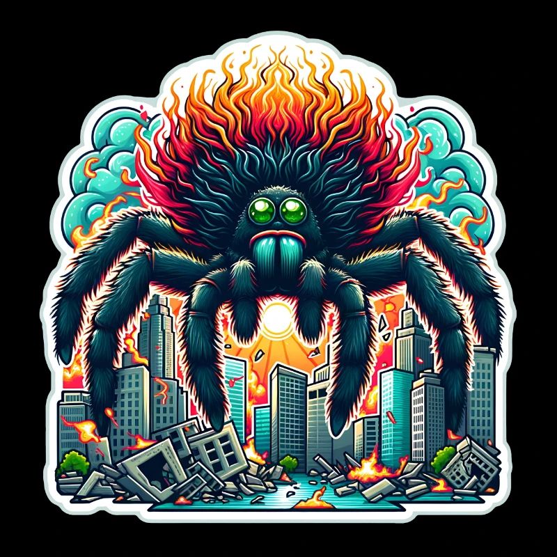 Monster Spider dans la ville Horreur des araignées géantes
