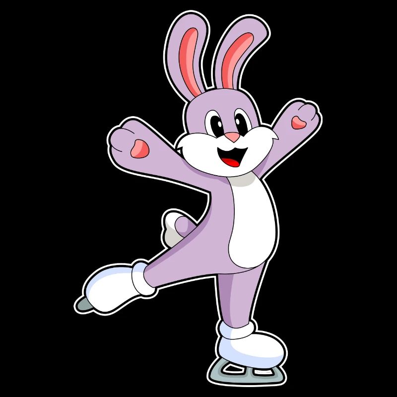 Lapin patins à glace