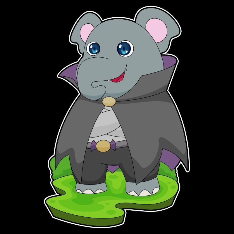 Éléphant Halloween Vampire