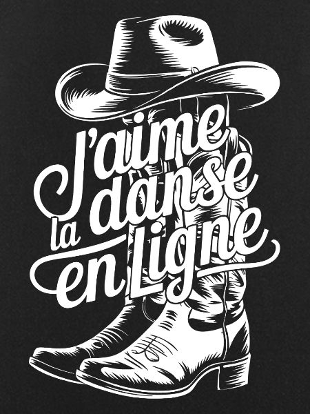 Cowboy boot and flowing lettering