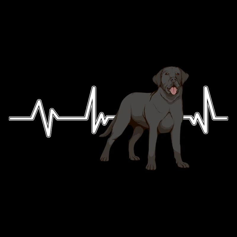 Schwarzer Labrador Labbi Labrador Heartbeat