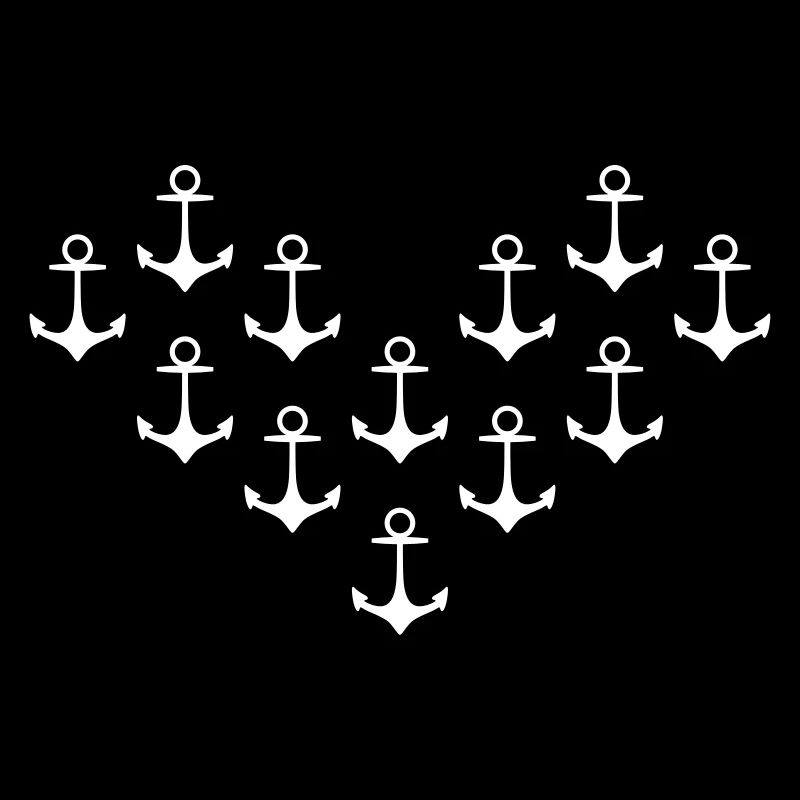 anchor pattern heart coeur motif ancre