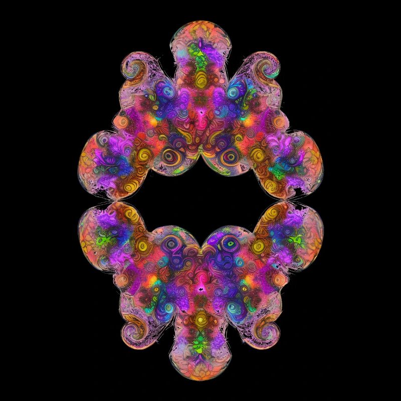 Floral Psychedelic Kaleidoscopic Bloom