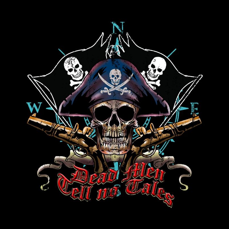 Pirate Skull Guns Dead Men Face Head Bones Gift
