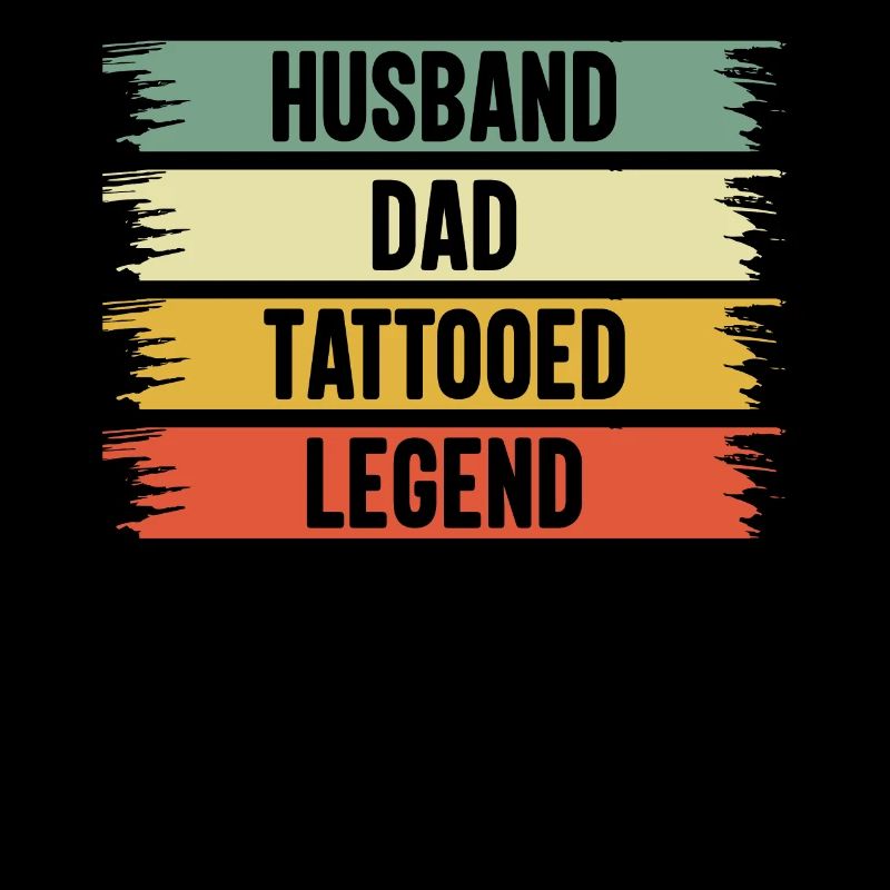 Vater Tattoo Bart Ehemann Papa Legende