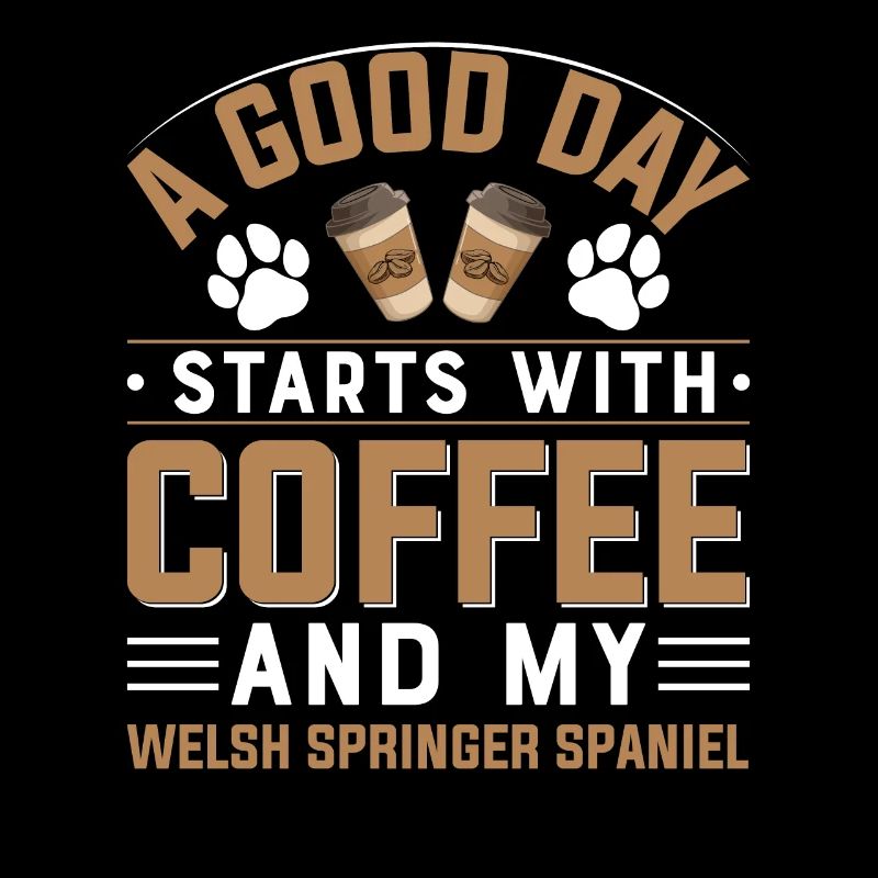 Welsh Springer Spaniel Coffee Drinking Caffeine Dog