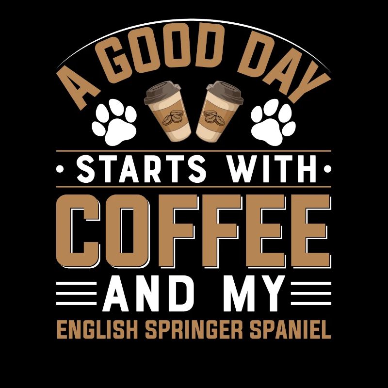 English Springer Spaniel Coffee Drinking Caffeine