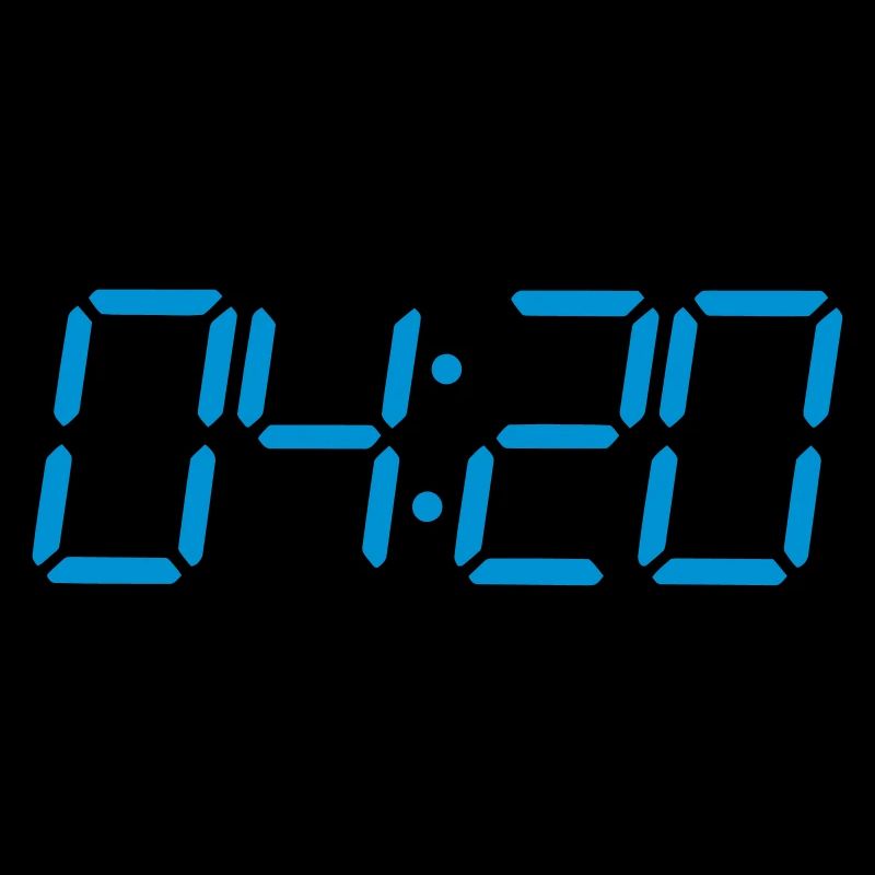 4:20 Uhr Sieben Segment Digitaluhr