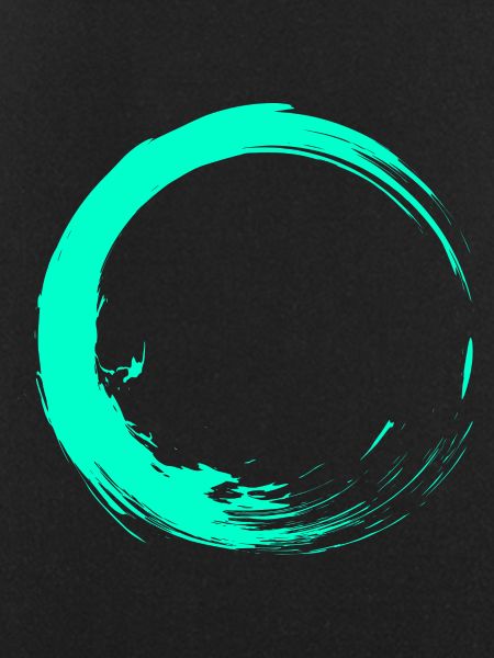 Circle brush design turquoise