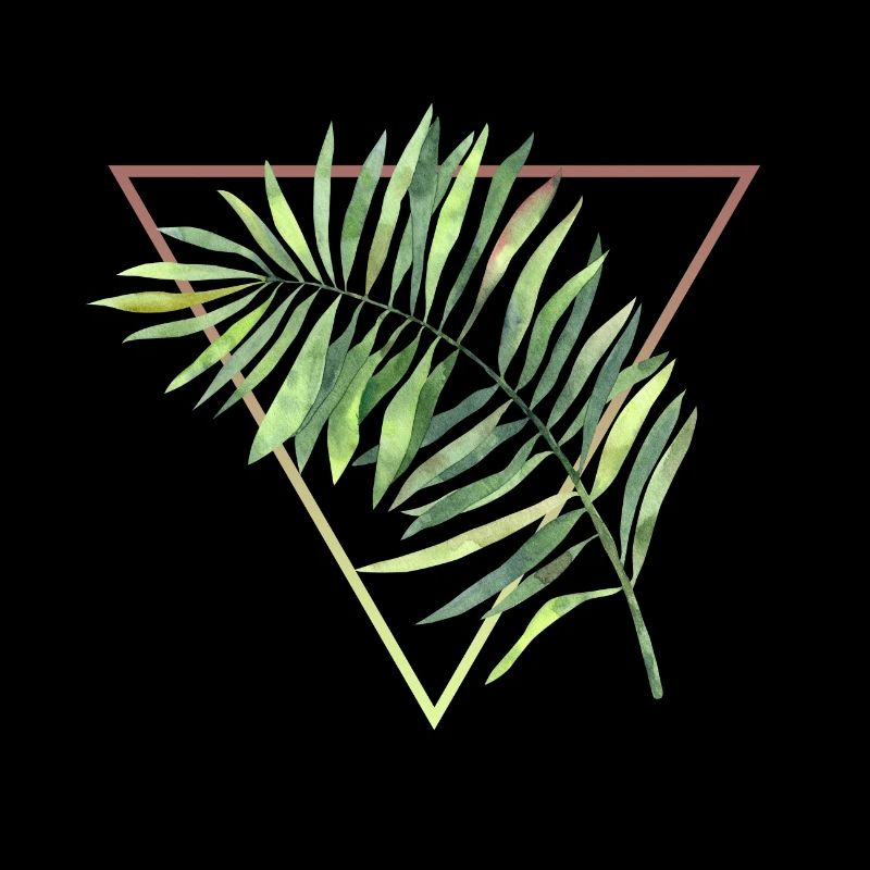 tropical palm leaf watercolor eucalyptus