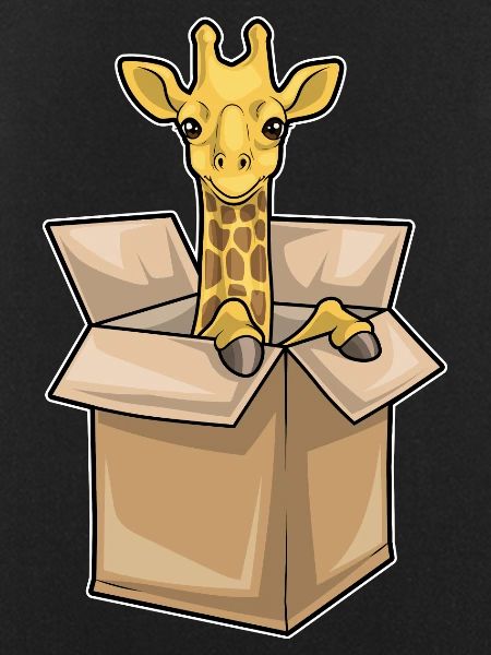 Giraffe cardboard box