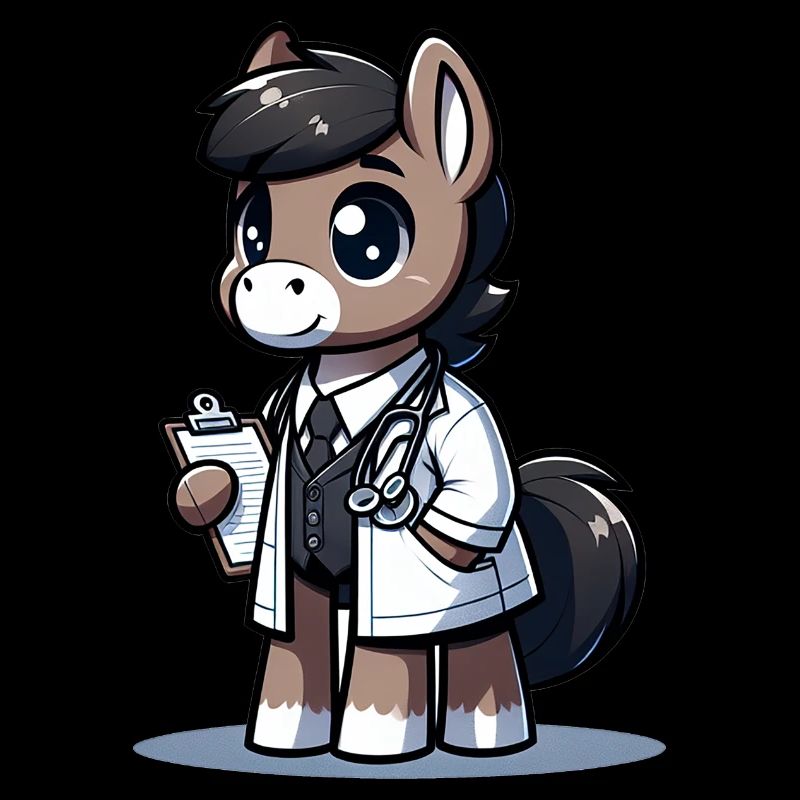 Médecin de cheval mignon