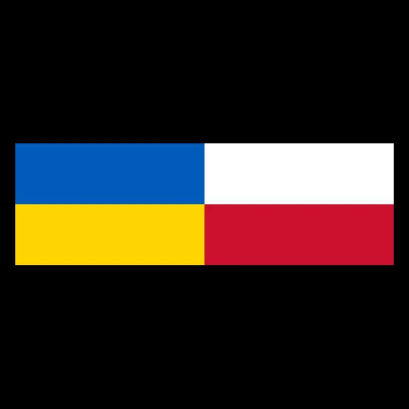 Ukraine Pologne drapeau ensemble