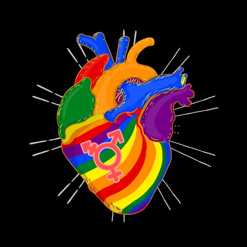 LGBT rainbow heart