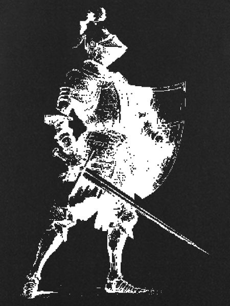 Knight Silhouette with Shield