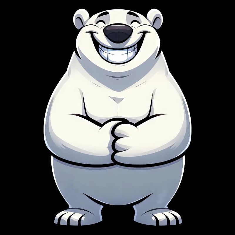 Satisfied Polar Bear Comic North Pole Pride Cool