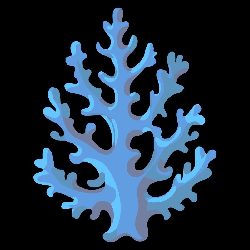 Corail en bleu