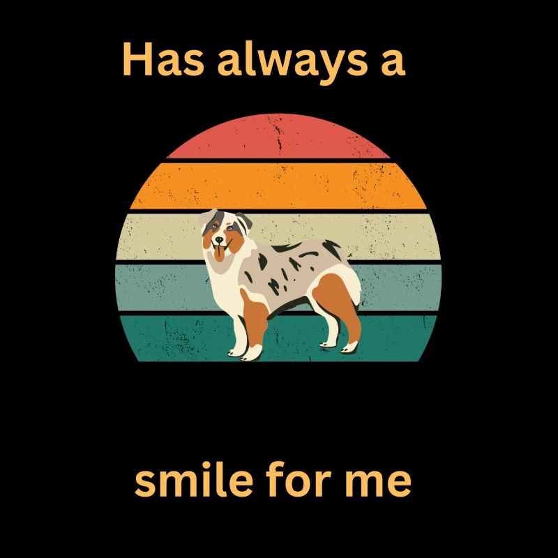 Has always a smile for australian shephard