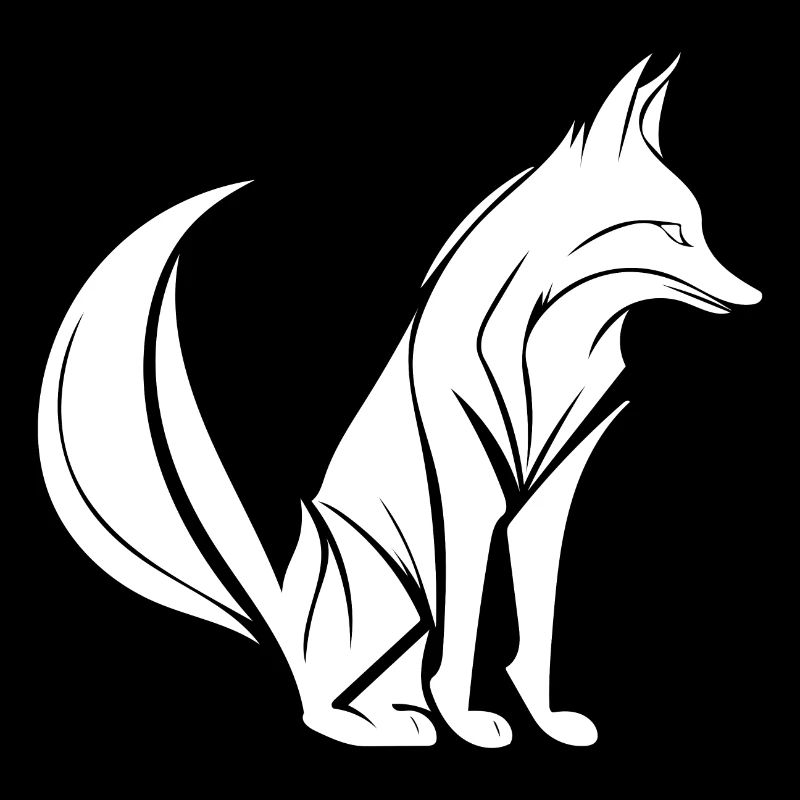 Smart Mignon Fox Tattoo Style Portrait