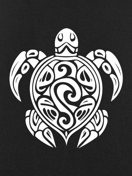 Pretty tattoo diver turtle