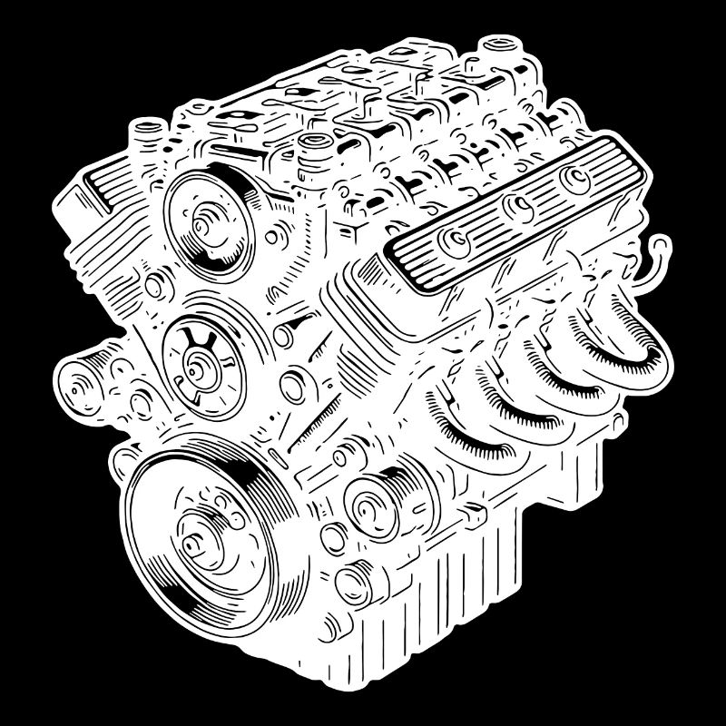 Engine Block Cylinder Fan Displacement Engine