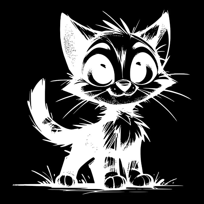 Mignon petits chats bébé dessin au crayon